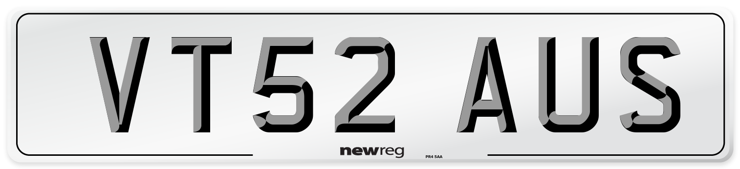 VT52 AUS Number Plate from New Reg